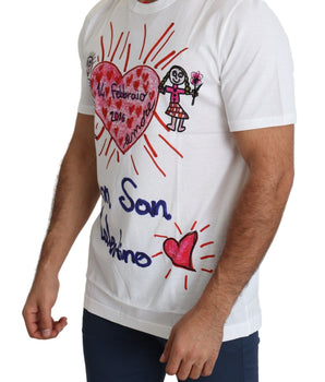 Dolce & Gabbana Romantic Heart Print Crew Neck Tee Dolce & Gabbana 