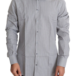 Dolce &amp; Gabbana Checkered Slim Fit Cotton Dress Shirt