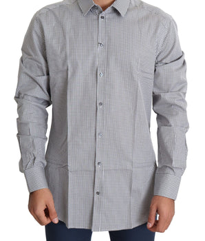 Dolce & Gabbana Checkered Slim Fit Cotton Dress Shirt Dolce & Gabbana 