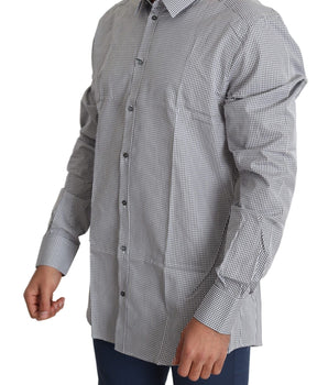 Dolce & Gabbana Checkered Slim Fit Cotton Dress Shirt Dolce & Gabbana 