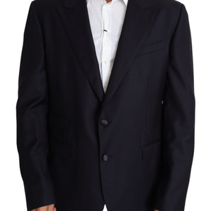 Dolce &amp; Gabbana Elegant Black Virgin Wool Men's Blazer