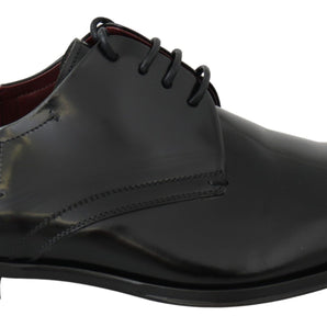 Dolce &amp; Gabbana Elegantes zapatos Derby de cuero negro