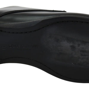 Dolce &amp; Gabbana Elegant Black Leather Derby Shoes