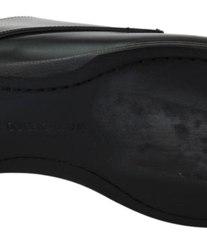 Dolce & Gabbana Elegant Black Leather Derby Shoes Dolce & Gabbana 