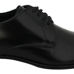 Dolce &amp; Gabbana Elegant Black Leather Derby Shoes