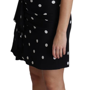 Dolce &amp; Gabbana Elegant Polka Dot Silk Charmeuse Dress