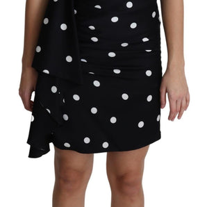 Dolce &amp; Gabbana Elegant Polka Dot Silk Charmeuse Dress