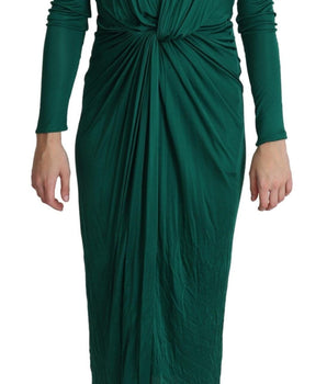Dolce & Gabbana Emerald Elegance Bodycon Midi Dress Dolce & Gabbana 
