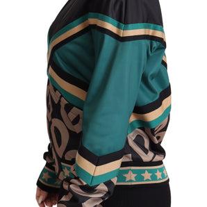 Dolce &amp; Gabbana Chic Multicolor Track Jacket with Logo Mania