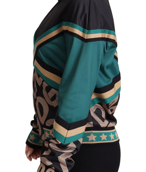 Dolce &amp; Gabbana Chic Multicolor Track Jacket with Logo Mania
