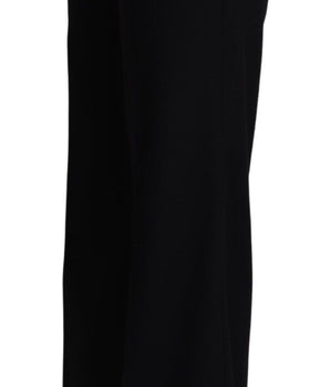 Dolce & Gabbana Black Cashmere Wide Leg Women Trouser Pants Dolce & Gabbana 