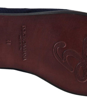 Dolce & Gabbana Elegant Blue Suede Leather Loafers Dolce & Gabbana 