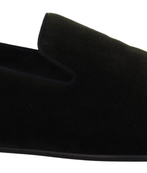 Dolce & Gabbana Elegant Green Velvet Loafers Dolce & Gabbana 
