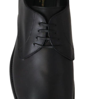 Dolce & Gabbana Elegant Black Leather Derby Dress Shoes Dolce & Gabbana 