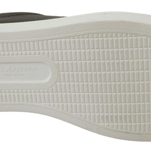 Dolce &amp; Gabbana Sleek White Leather Low Top Sneakers