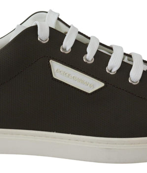 Dolce & Gabbana Sleek White Leather Low Top Sneakers Dolce & Gabbana 