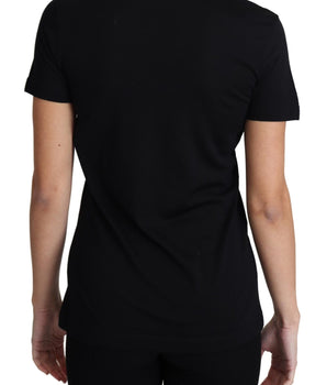 Dolce & Gabbana Black Wool Round Neck Short Sleeves T-shirt Dolce & Gabbana 