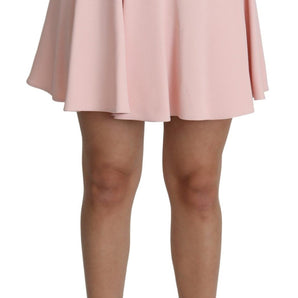 Dolce &amp; Gabbana Elegant Pink Flare A-line Mini Skirt