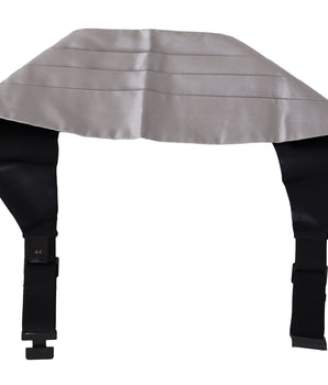 Dolce & Gabbana Elegant Gray Silk Cummerbund Dolce & Gabbana 