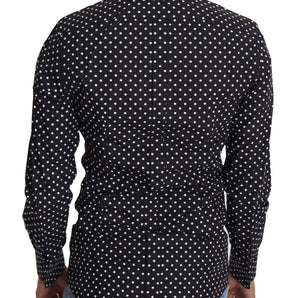 Dolce &amp; Gabbana Camisa Manga Larga Hombre Elegante Lunares