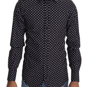 Dolce &amp; Gabbana Camisa Manga Larga Hombre Elegante Lunares