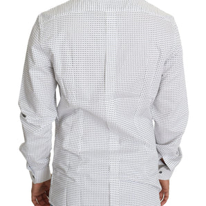 Dolce &amp; Gabbana Elegant Slim Fit Polka Dot Dress Shirt