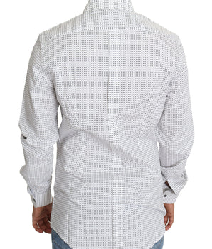 Dolce &amp; Gabbana Elegant Slim Fit Polka Dot Dress Shirt