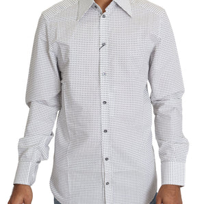 Dolce & Gabbana Elegant Slim Fit Polka Dot Dress Shirt