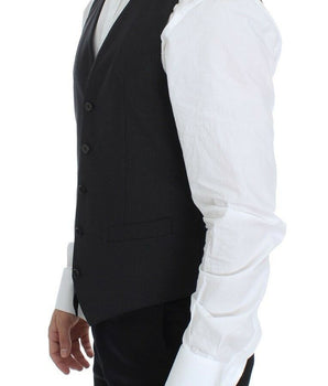 Dolce & Gabbana Elegant Gray Wool Blend Dress Vest Dolce & Gabbana 