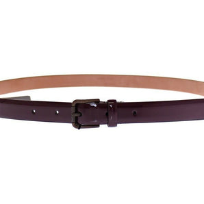 Dolce &amp; Gabbana Elegant Purple Leather Belt