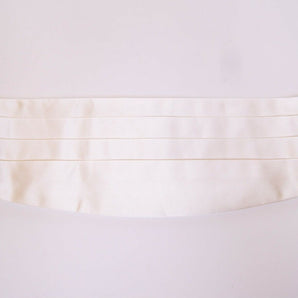 Dolce &amp; Gabbana Elegant White Silk Cummerbund