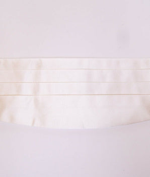 Dolce & Gabbana Elegant White Silk Cummerbund Dolce & Gabbana 