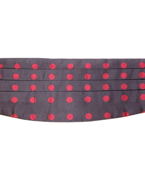 Dolce & Gabbana Exquisite Black Silk Cummerbund with Red Polka Dots Dolce & Gabbana 