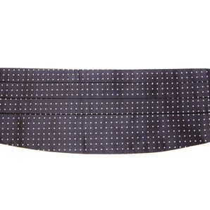 Dolce & Gabbana Elegant Black Silk Polka Dot Cummerbund