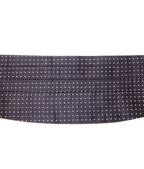 Dolce & Gabbana Elegant Black Silk Polka Dot Cummerbund Dolce & Gabbana 