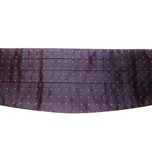 Dolce & Gabbana Elegant Silk Black Cummerbund with Red Polka Dots