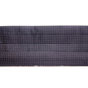 Dolce &amp; Gabbana Elegant Black Silk Cummerbund with Polka Dots