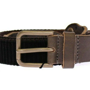 Dolce & Gabbana Elegant Leather-Cotton Fusion Men's Belt