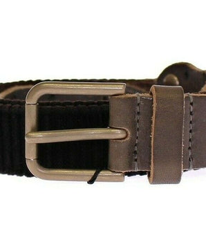 Dolce & Gabbana Elegant Leather-Cotton Fusion Men's Belt Dolce & Gabbana 