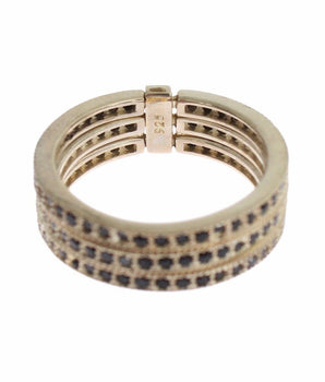 Nialaya Chic Silver & Black CZ Crystal Ring Nialaya 