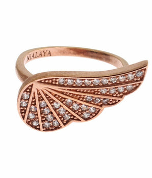 Nialaya Elegant Pink Gold CZ Crystal Ring Nialaya 