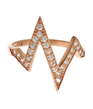 Nialaya Elegant Pink Crystal Encrusted Silver Ring Nialaya 