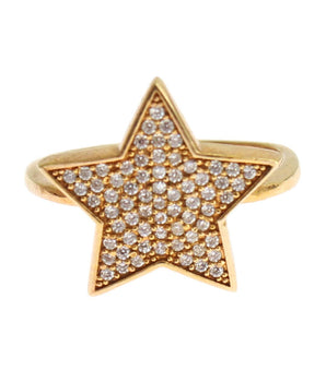 Nialaya Elegant Gold-Plated Sterling Silver Ring with CZ Crystals Nialaya 