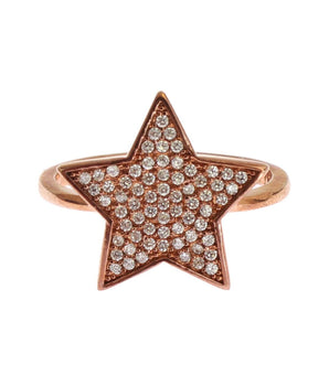 Nialaya Dazzling Pink Gold Plated Sterling Silver CZ Ring Nialaya 