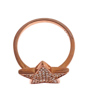 Nialaya Dazzling Pink Gold Plated Sterling Silver CZ Ring Nialaya 