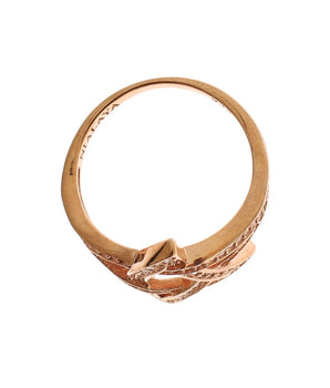 Nialaya Pink Gold Plated Silver CZ Crystal Ring Nialaya 