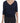 Exte Blue Cotton Top Pullover Deep V-neck Women Sweater Exte 