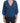 Exte Blue Cotton Top Pullover Deep V-neck Women Sweater Exte 