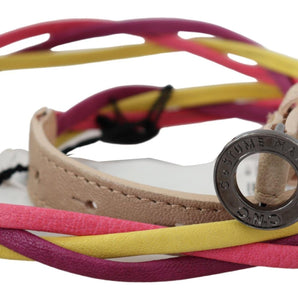 Costume National Multicolor Twisted Faux Leather Belt