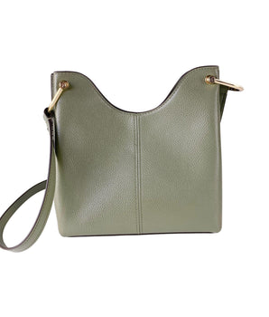 Michael Kors Joan Large Perforated Suede Leather Slouchy Messenger Handbag (Army Green) Michael Kors 